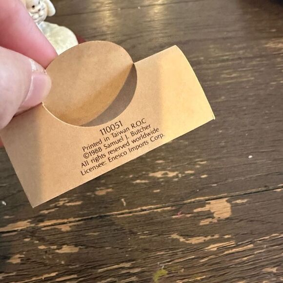 Precious Moments Figurine "July" Vintage 1988 Calendar Girl with Puppy - Picture 8 of 10